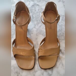 Vintage Jones Wear leather heels, size 7 ½ tan